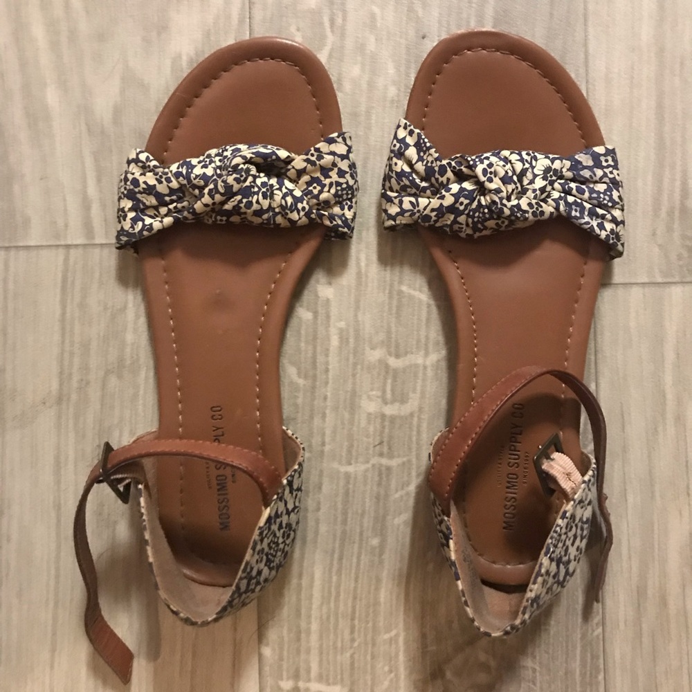 Floral Navy Sandals